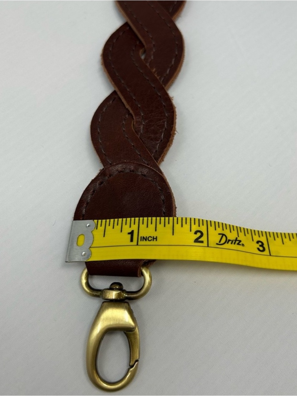 Portland leather goods Braided Leather shoulder Strap in color cognac - Picture 6 of 6